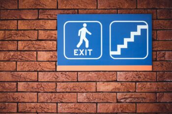 Stair hazard sign as needed in quick workplace safety checklist