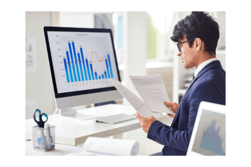 A man performing management accounting