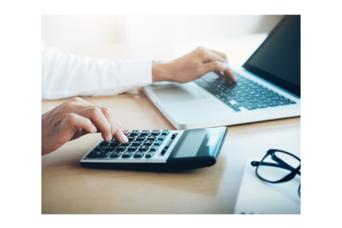 An accountant preparing annual accounts